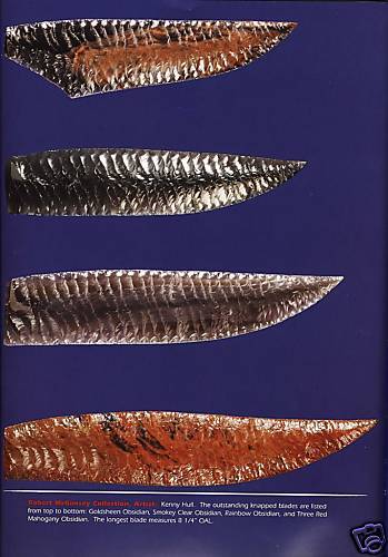 BEGINNERS KIT FLINT KNAPPING Obsidian Primitive Skinning Knife Preform Tools