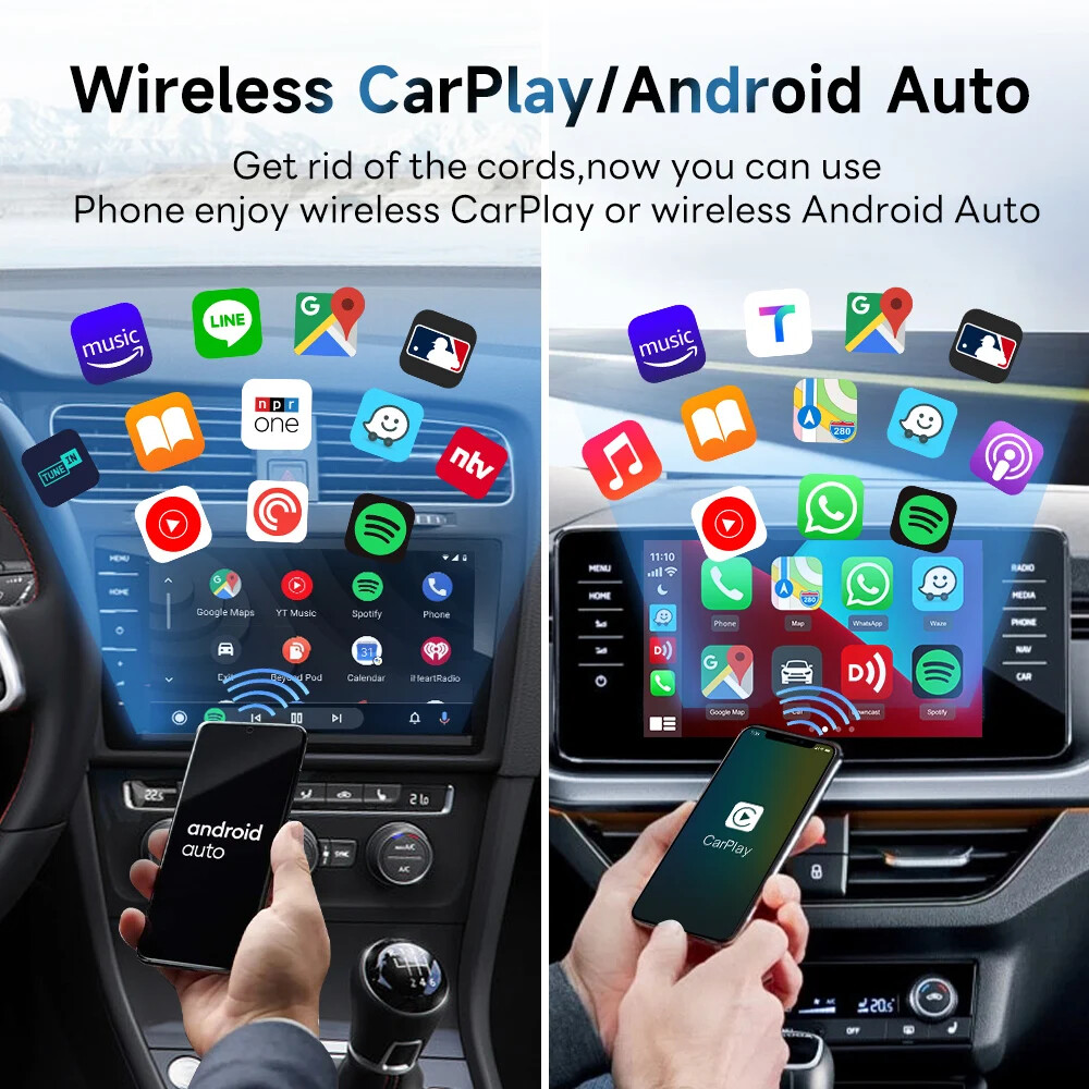 Mini Android Auto Wired Wireless Adapter Navigation Box 5G WiFi Auto-connect