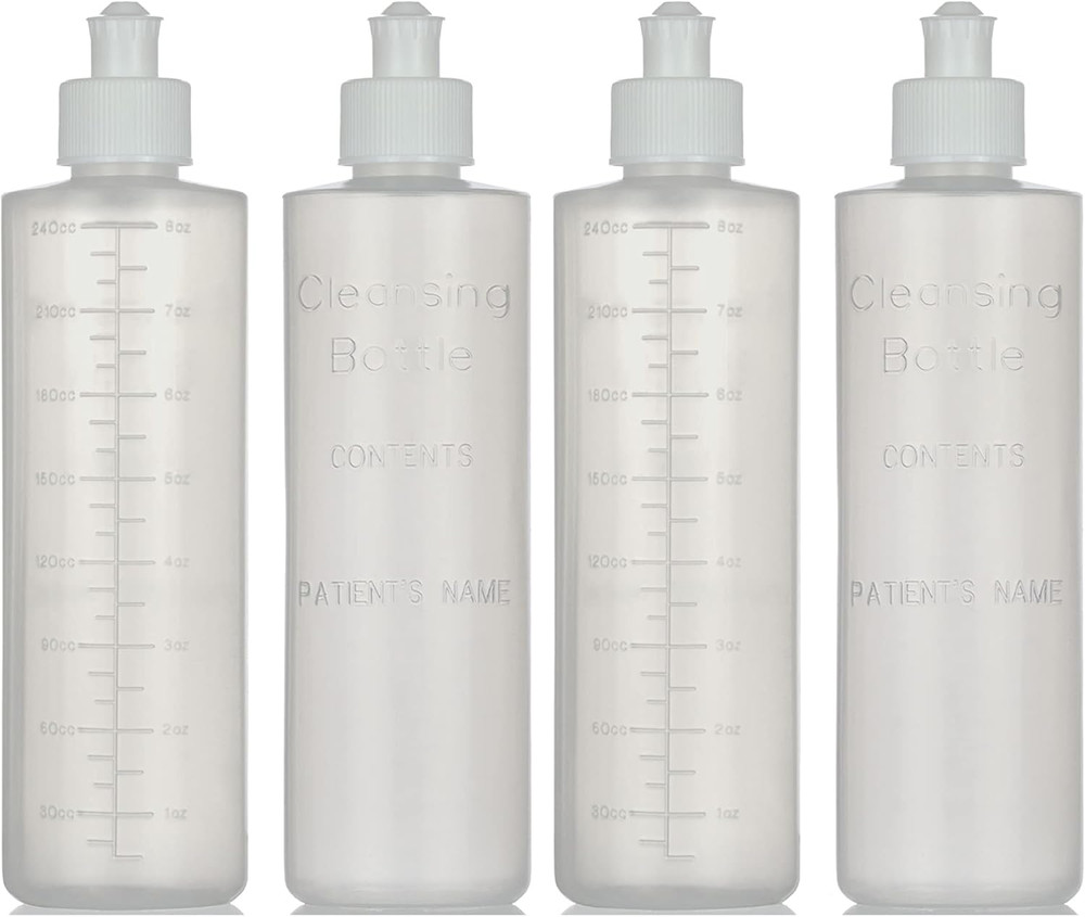 Perineal Squirt Bottle [4 Pack] Refillable Postpartum Lavette Cleansing Irrig...