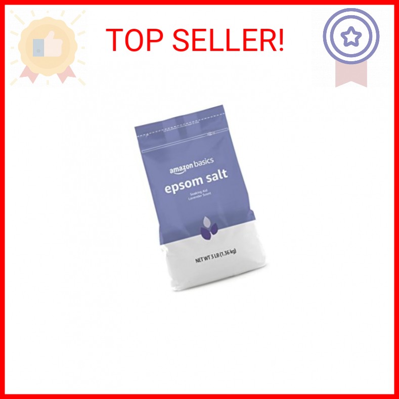 Amazon Basics Epsom Salt Soaking Aid, Lavender Scented, Relax & Relief, Resealab