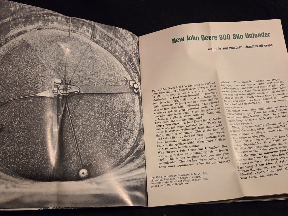 1965 John Deere Feed-Handling Equipment Brochure Silo-Unloader Bunk Feeder