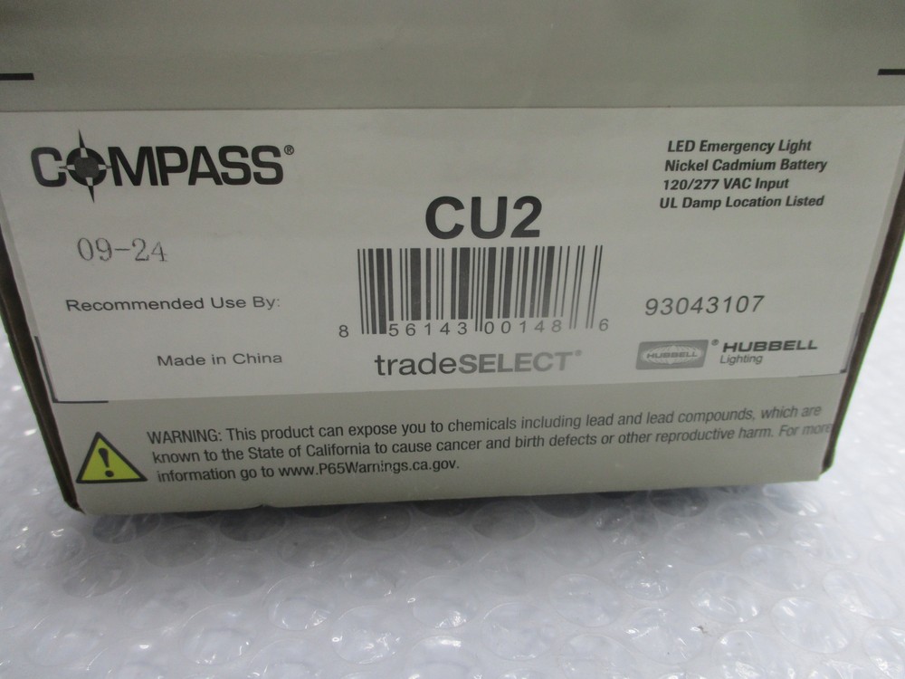 HUBBELL COMPASS CU2 SERIES LED EMERGENCY LIGHT NSMP