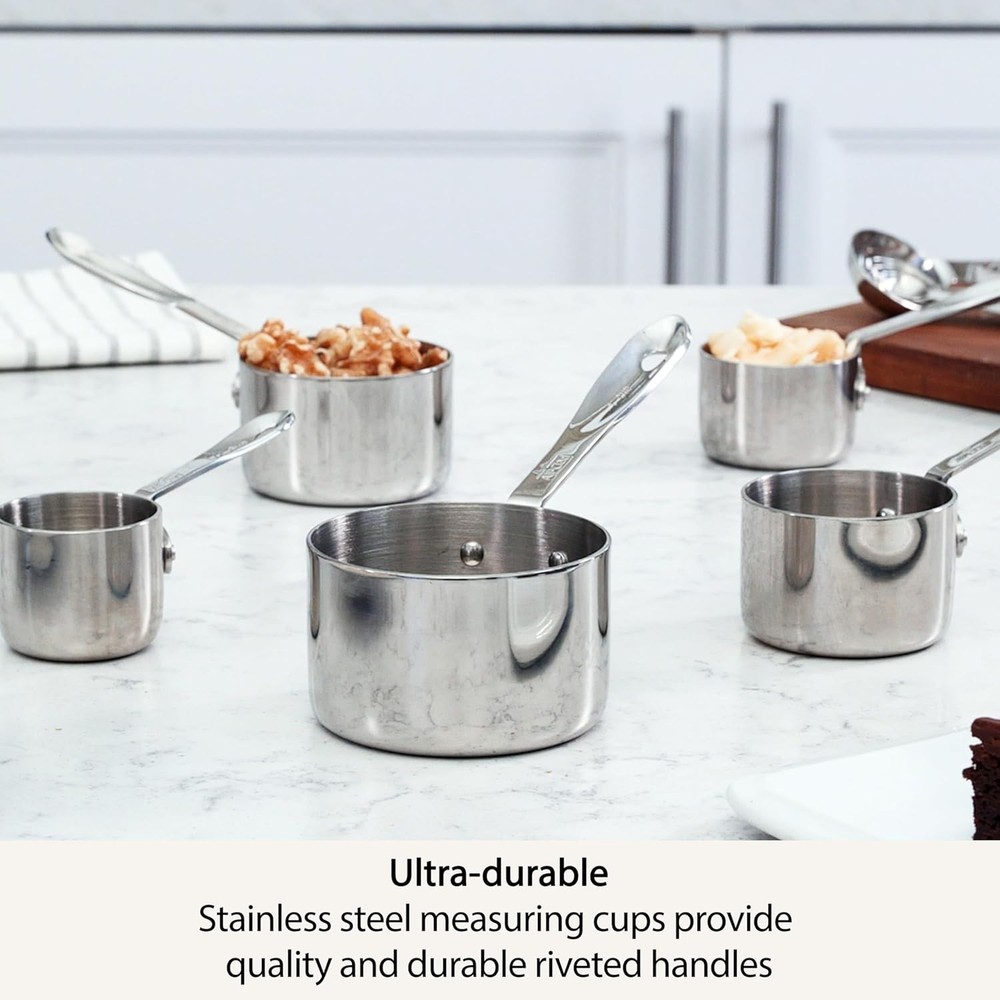 Kitchen Accessories - 5 Piece Stainless Steel Measuring Cups