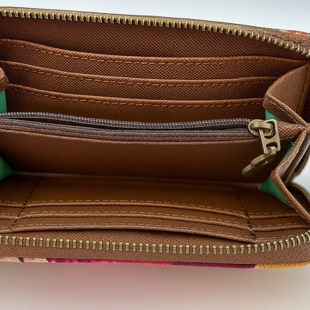 Desigual Zip Around Tropical Print Wallet