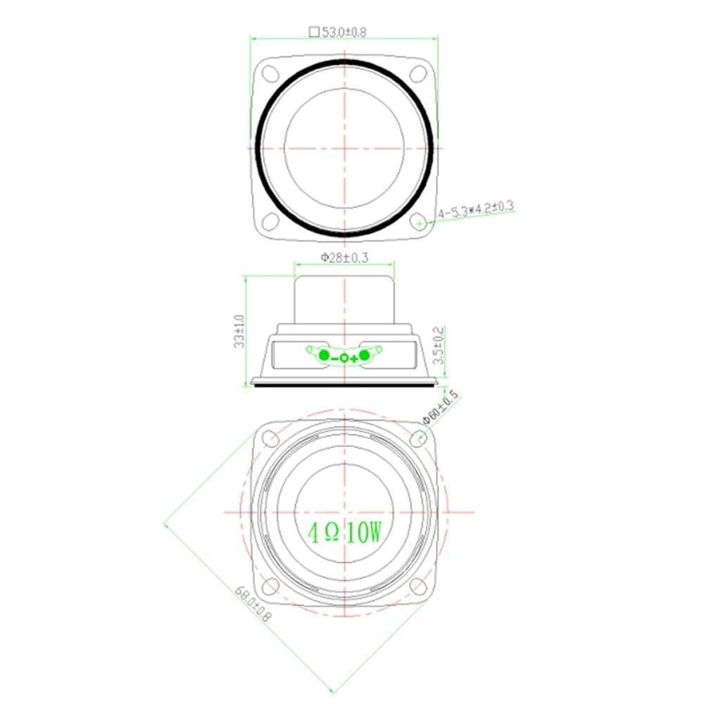 1Pair 10W Universal Bass Multimedia 2" Full Range Speaker Bluetooth Speaker