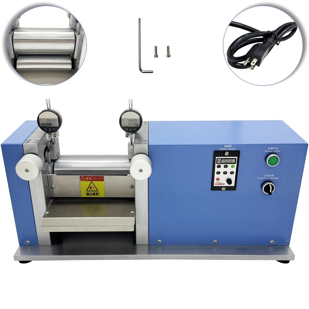 110V Vertical Lab Roller Press Machine for Battery Electrode Sheet Calendering