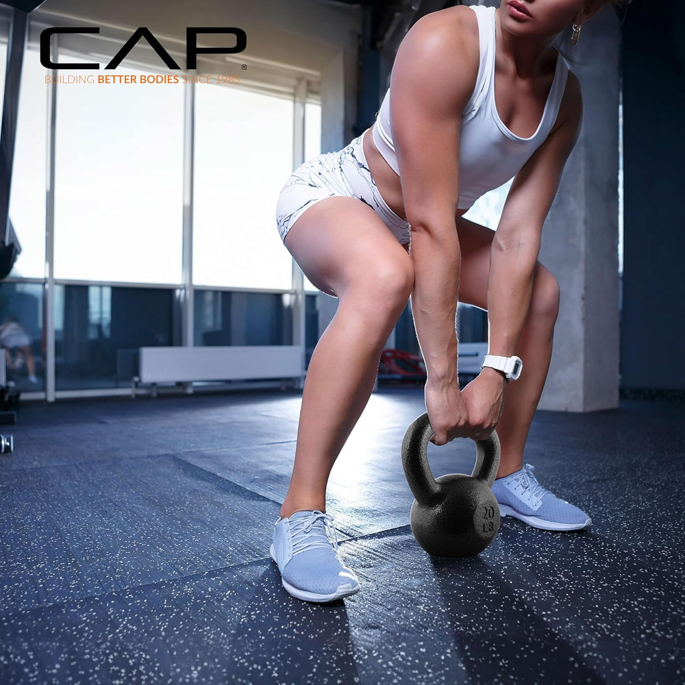 CAP Barbell Cast Iron Kettlebell - Coated Options, Singles and Sets, Multiple We
