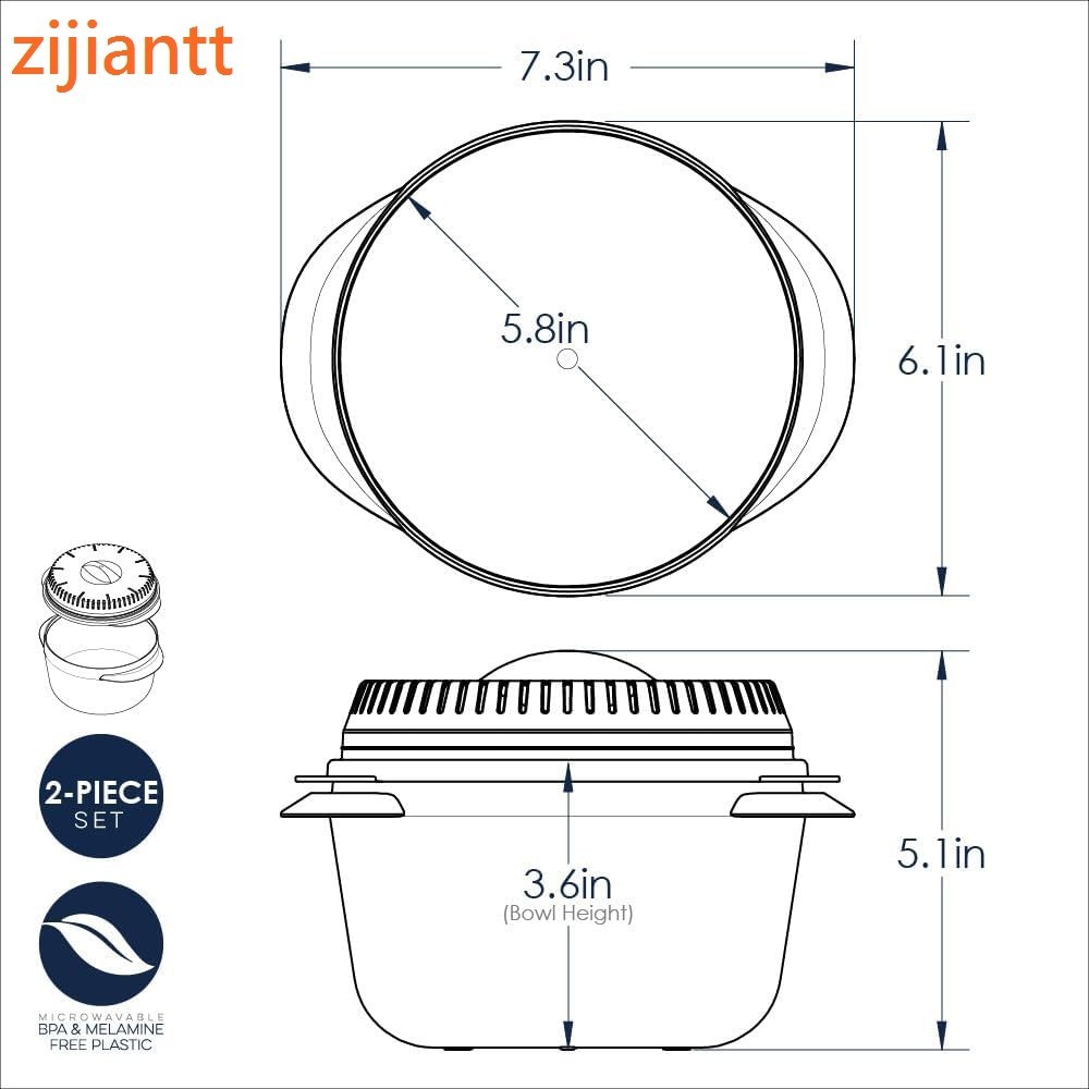 Microwave Multi-Boiler, 5.5 Cup, Red