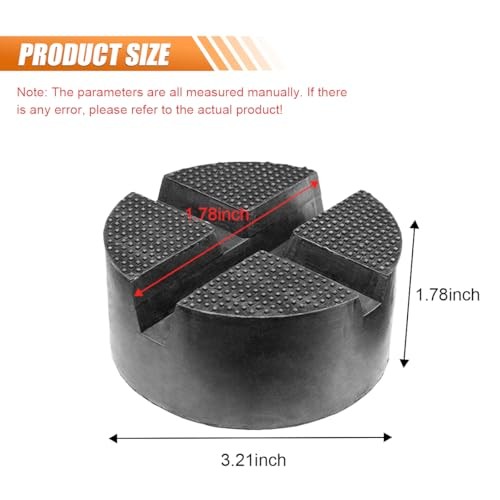 Rubber Cross Slotted Jack Adapter, Disk Frame Rail Protector, Anti Slip 2PCS