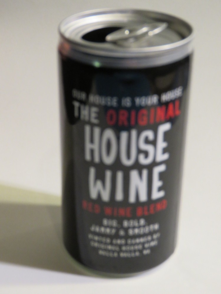 Mini WINE Empty Can ~ HOUSE Original Red Blend WINE ~ Walla Walla, WASHINGTON