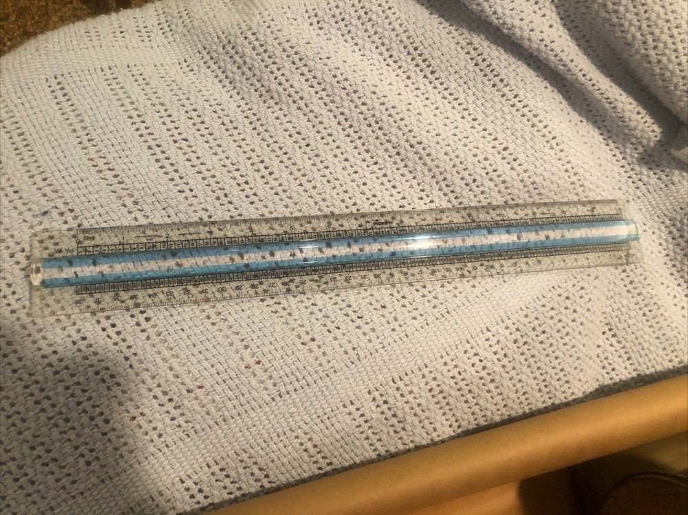 Vintage Pickett Computer Printout Rule in Original Box with Cover