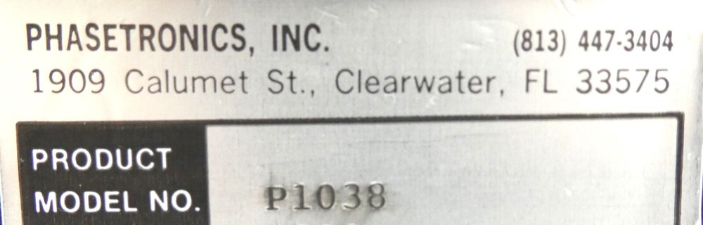Phasetronics P1038 Phase Angle Controller P5000 AMAT 0190-09009 Working