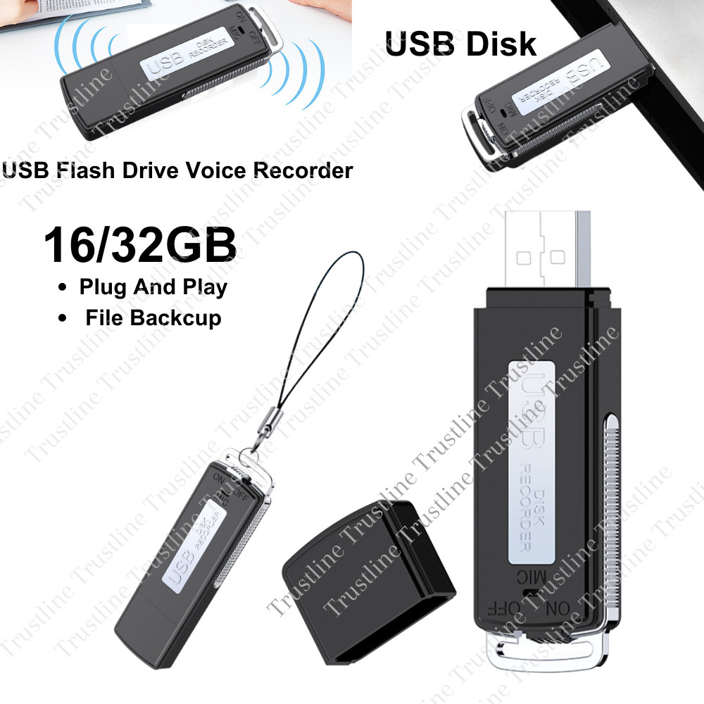 BUG USB Voice Activated Recorder Digital Mini Audio Listening Device Dictaphone