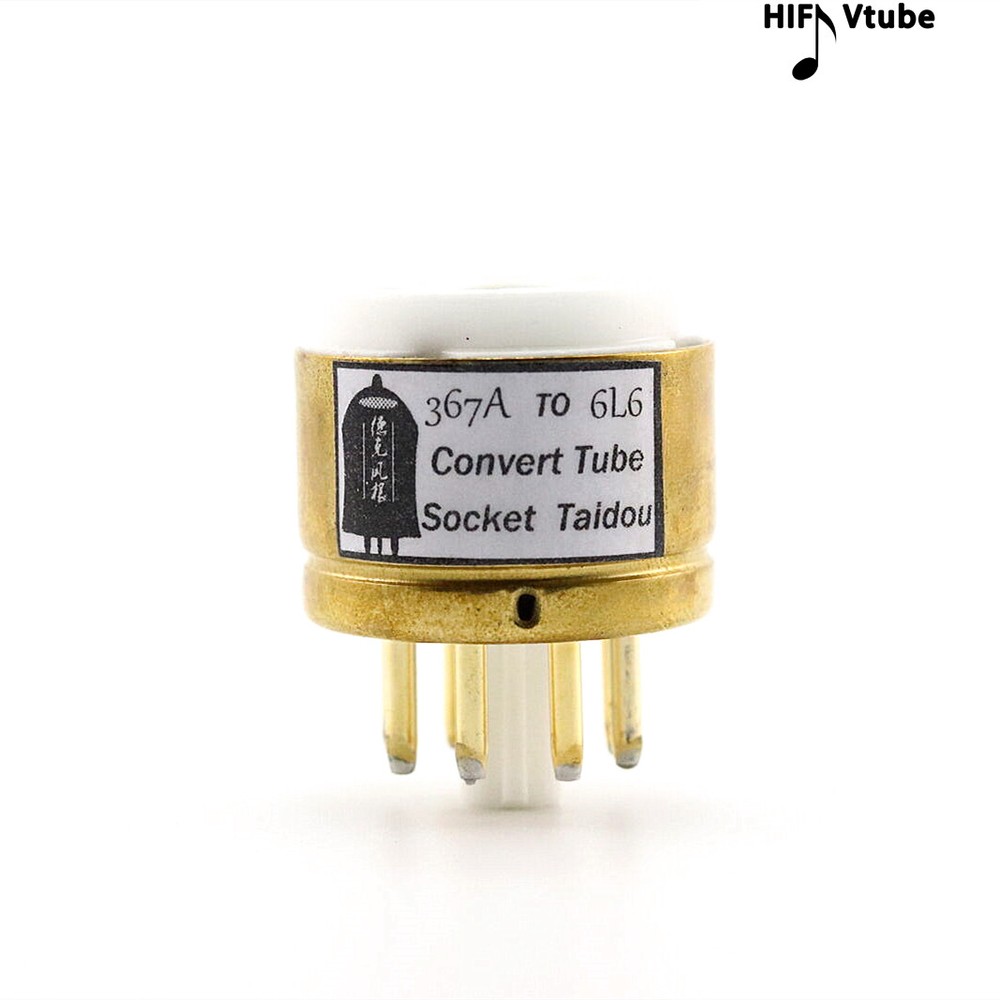 One Gold plated 367A TO 6L6 Bottom Vacuum tube convert socket DIY HIFI