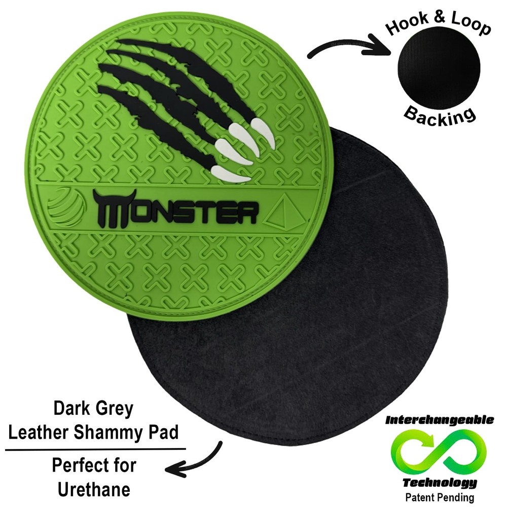 bowlingball.com Monster Interchangeable Bowling Grip Shammy Pad w/Removeable ...