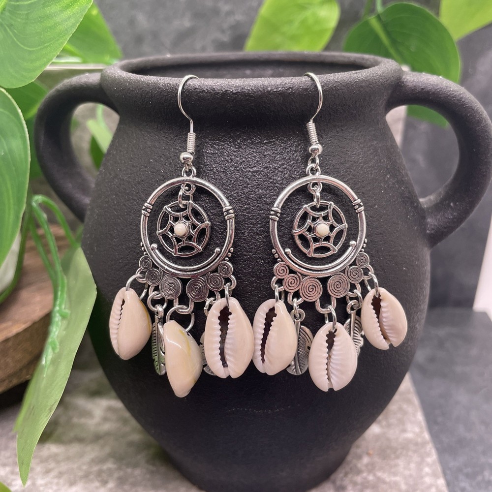 2.5” Silver-tone Boho Retro Earring Set Drop Dangle New Free Ship B6351