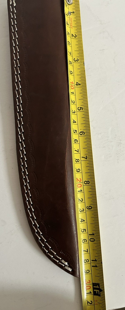 Brown Leather straight Fixed Blade Knife Sheath
