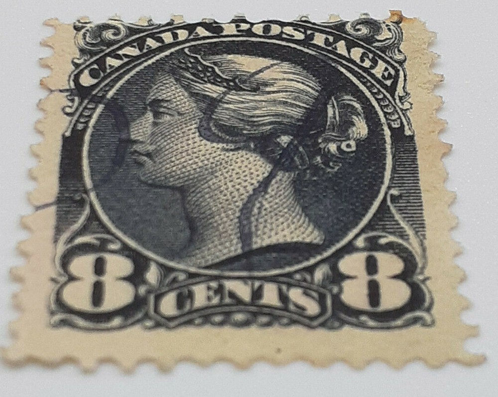 8 Cents Small Queen Stamp #44A Used
