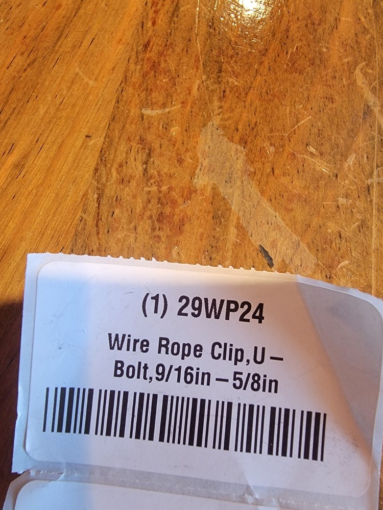 Crosby 1010177 Wire Rope Clip,U-Bolt,5/8In