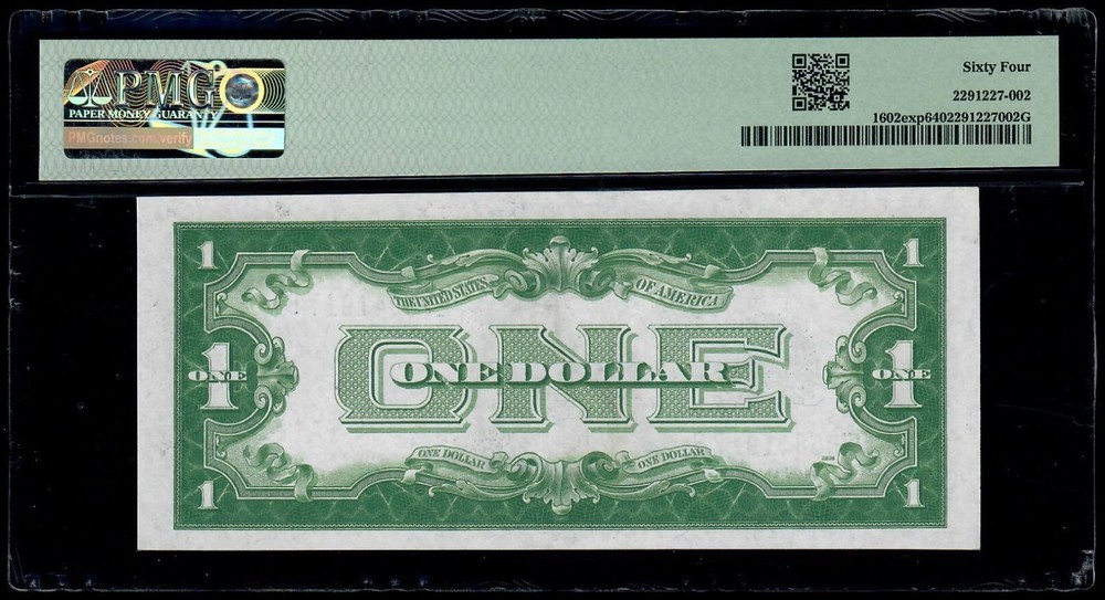 1928B $1 One Dollar Silver Certificate Note Fr#1602exp Experimental PMG 64 UNC