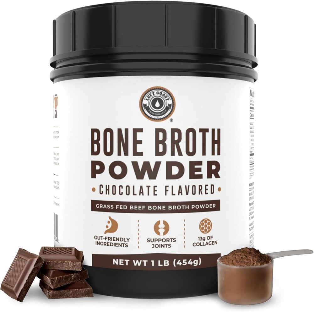Chocolate Bone Broth Protein Powder -  Grass Fed Beef Bone Broth with