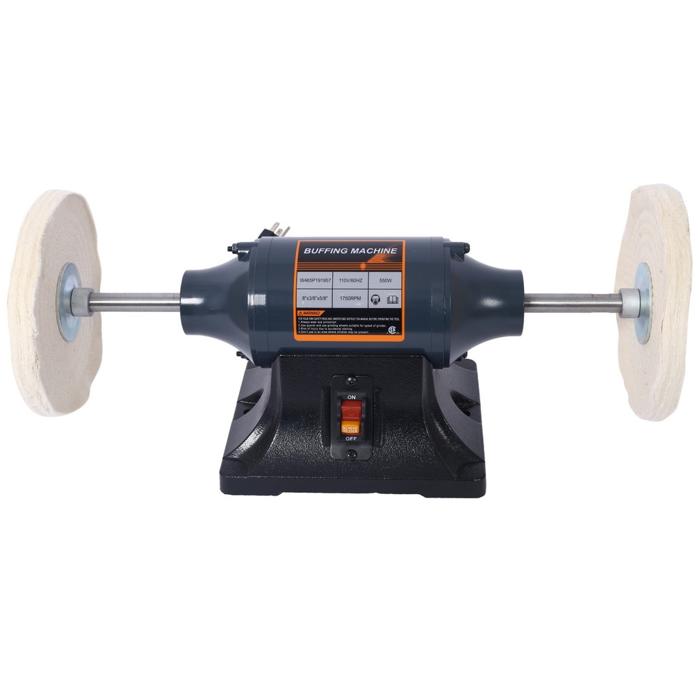 8-Inch Electric Polisher Buffer Grinder 4PCs Buffing Wheels CSA