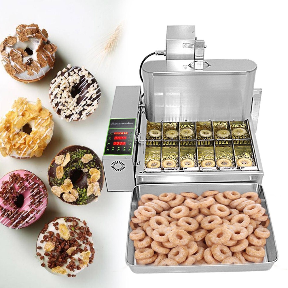 Kolice 2600pcs/hour Mini 6 rows donuts making machine frying doughnut maker