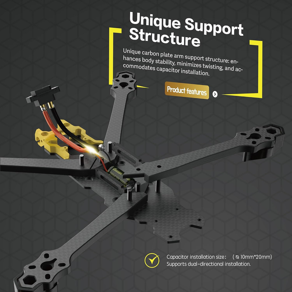 Mario 5 O4 DC Advanced Version 5Inch FPV Drone Frame - 226Mm Wheelbase, Lightwei