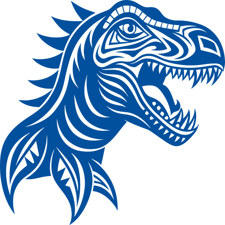 30 Custom Blue Exotic T-Rex Personalized Address Labels