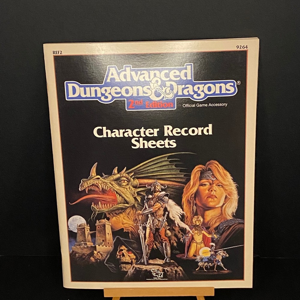 Advanced Dungeons & Dragons - Character Record Sheets (2nd Ed, White) -TSR 9264
