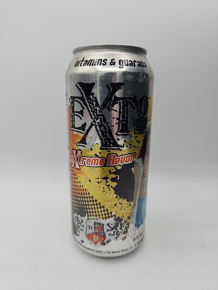 EXTO Energy Drink Can 16oz 2006 VHTF Bottom Opened by Jarritos