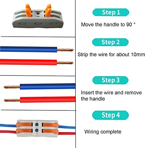 21Pcs, 2 Conductor Compact Splicing, 2 Circuit Inline Splices, 28 SPL2/21 Pcs