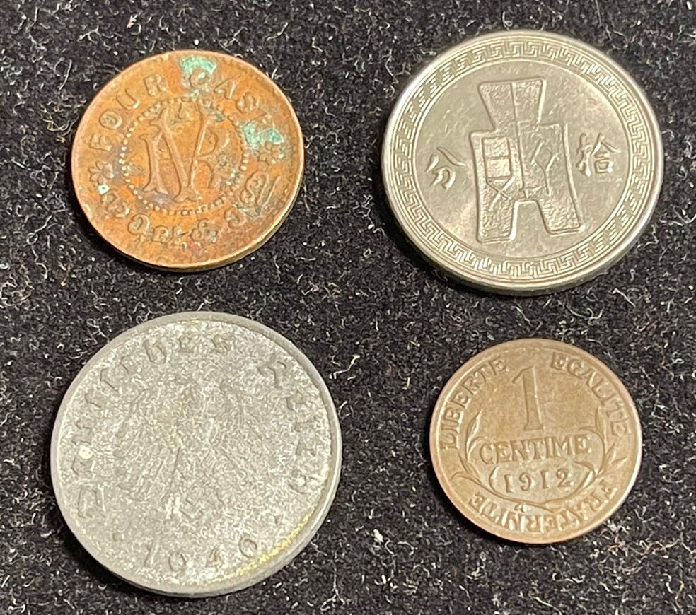Assorted World Foreign 4 Coins Lot #2
