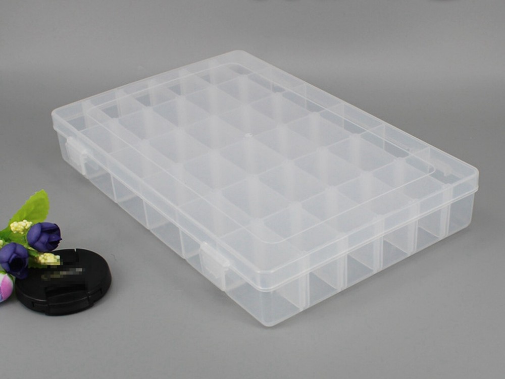36 Grids Plastic Organizer Box Case Jewelry Craft Bead Display Storage Container