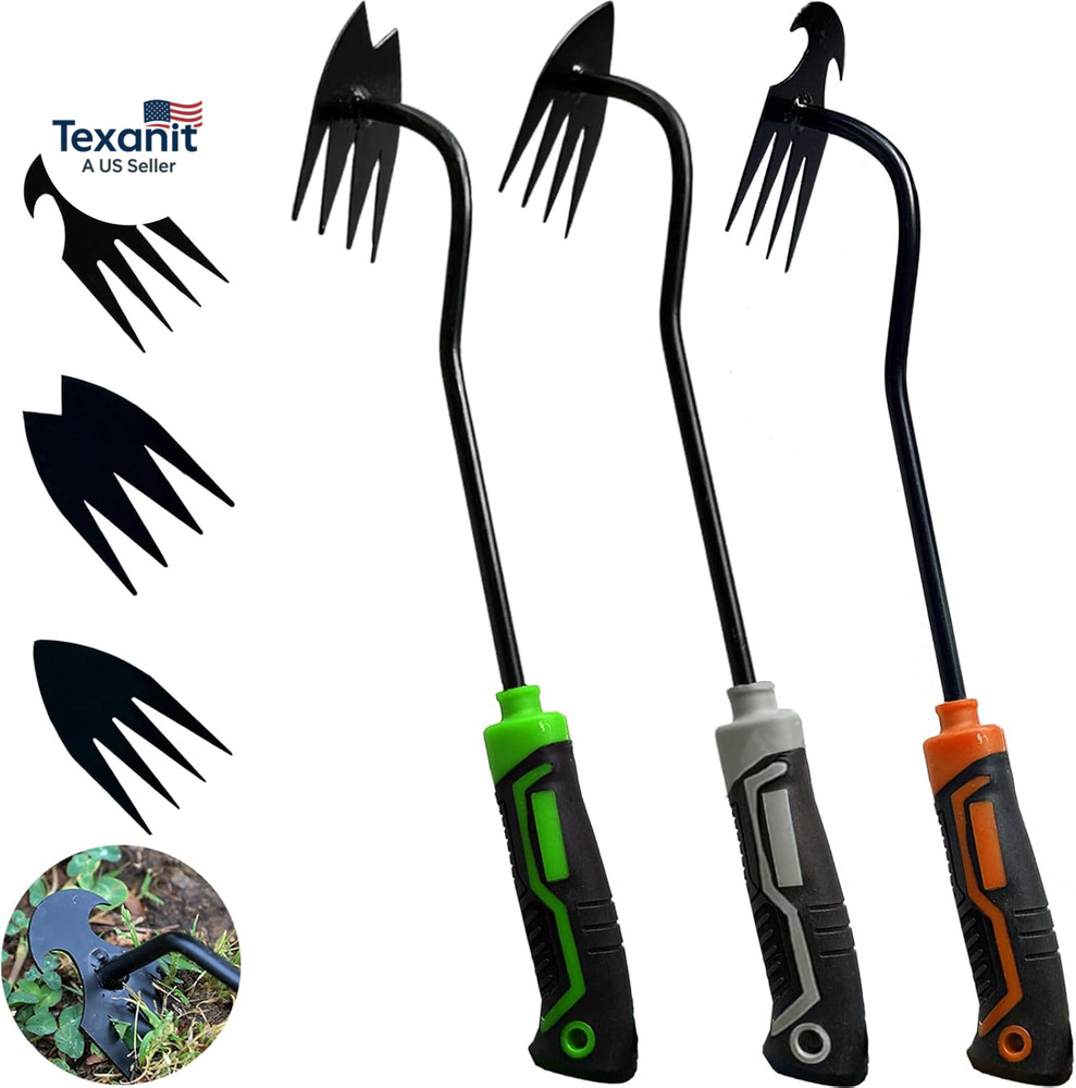3Pcs Weed Puller Tool Garden Weed Pulling Tool,Portable Garden Weeder Tool,Garde