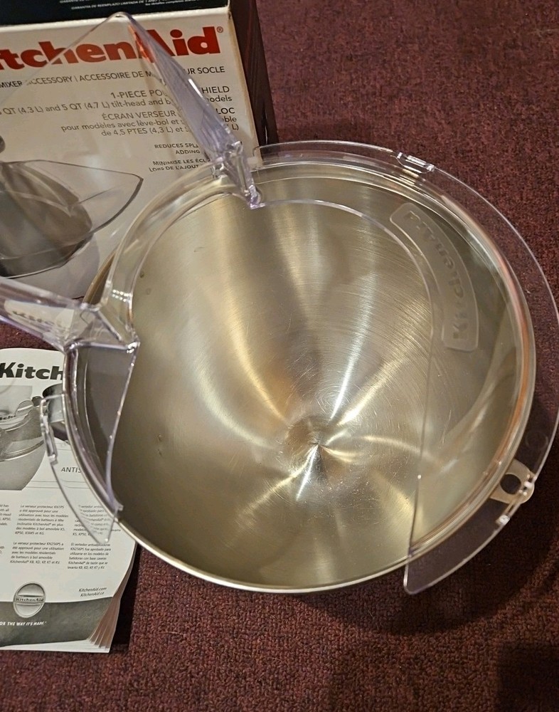 KitchenAid Mixing Bowl, Whisk, New Pouring Shield.