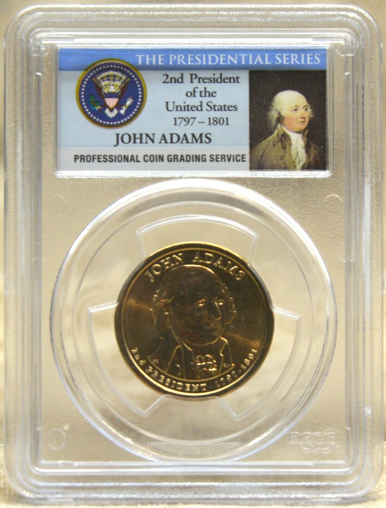 2007-D $1 JOHN ADAMS PCGS MS64 POSITION A FIRST STRIKE