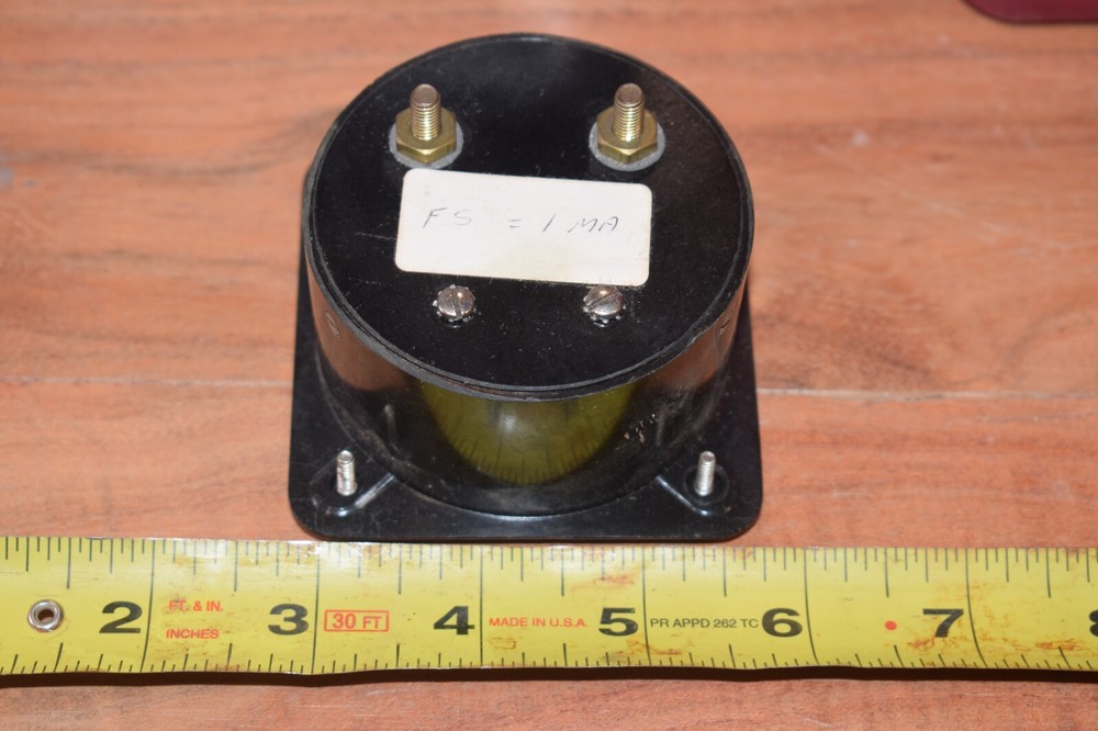VINTAGE STEAMPUNK PANEL METER - FOXBORO 0-100% OUTPUT METER - POWER OUTPUT