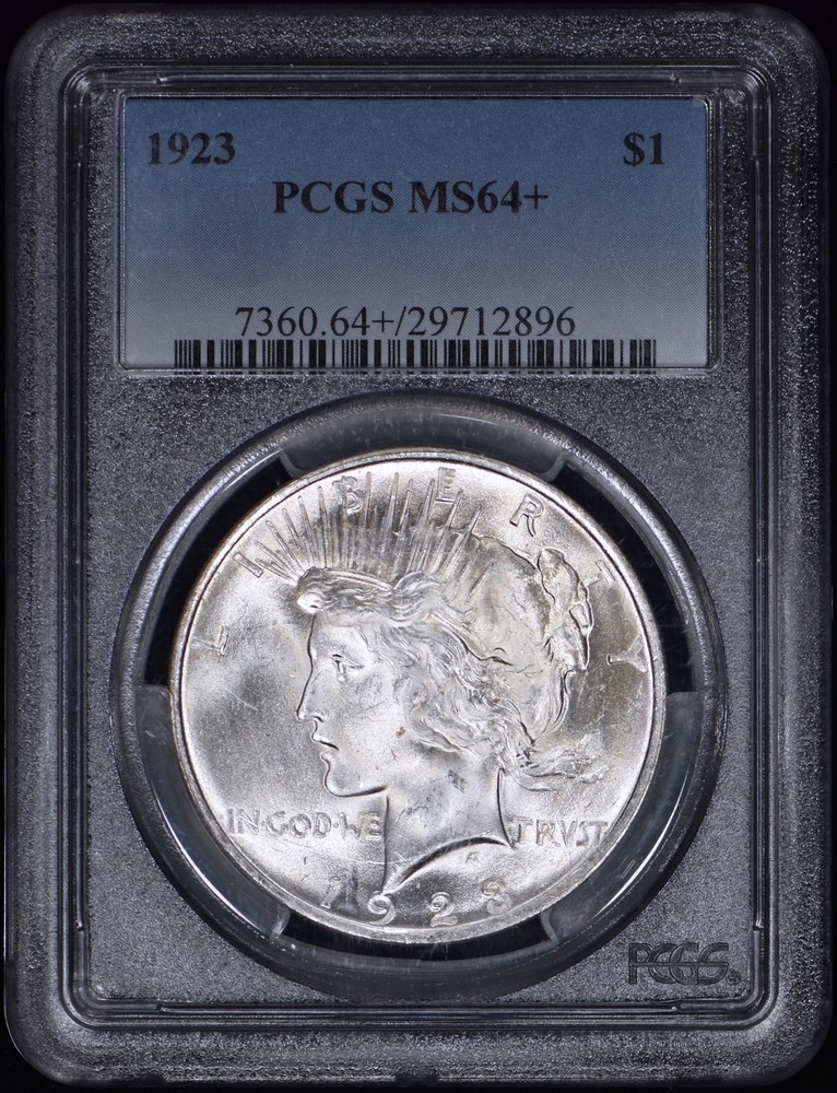 1923 Peace Silver Dollar $1 PCGS MS64+ Choice PLUS Grade!