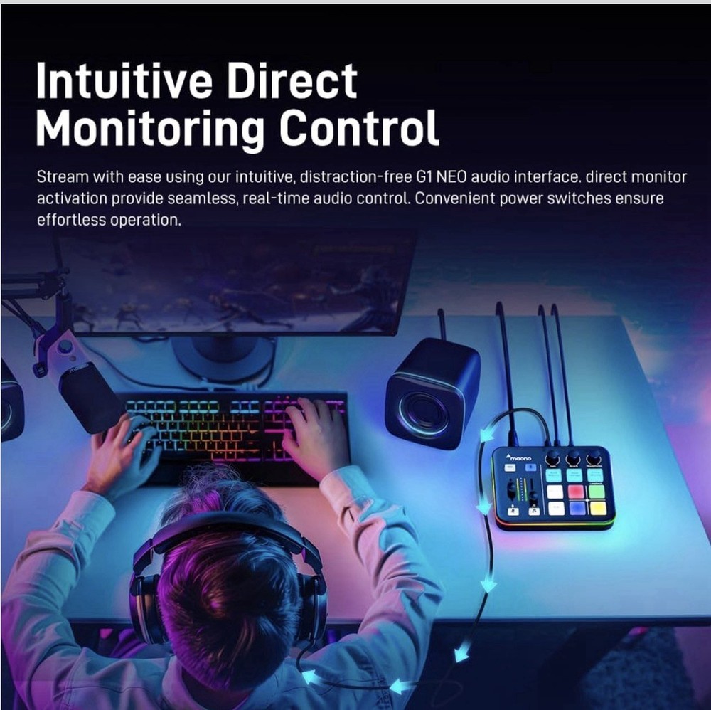 Maono Pc Gaming Microphone & Gaming Audio mixer Bundle🔥🔥🔥