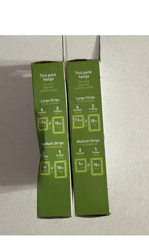 Command 2 Pack 15 & 10 Pound Large & Medium Picture Hanging Strips 12 Pair