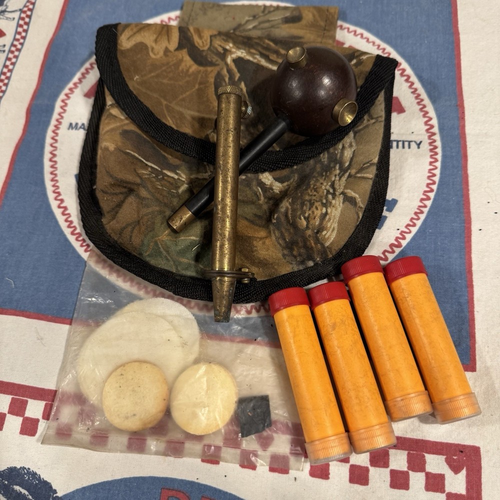 Muzzleloader Black Powder Accessories Lot Bundle Pouch