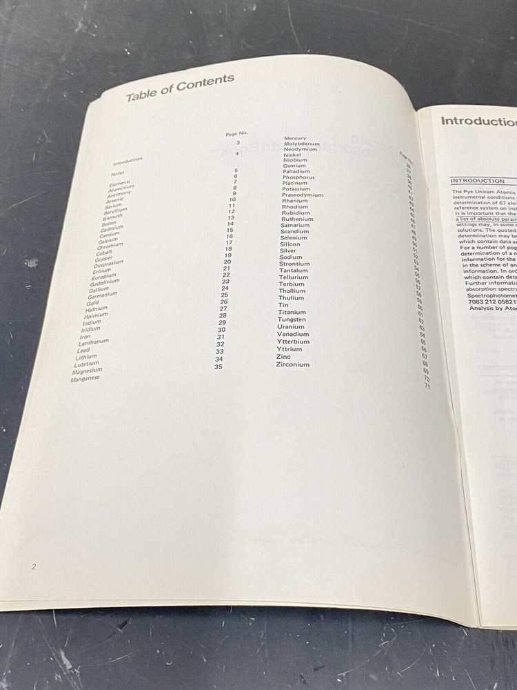 Philips Atomic Absorption Data Book - User Guide / Manual / Instructions Book