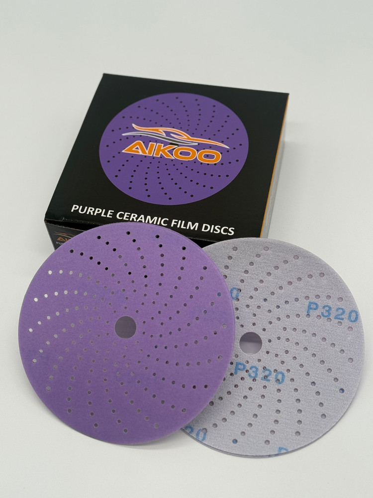 AIKOO 6" Hook & Loop Ceramic Multi-hole Sanding Discs Orbital DA Sanders Paper