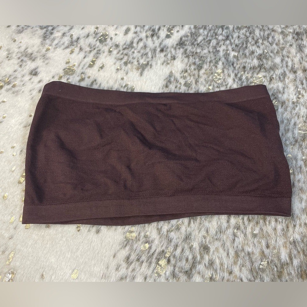 Medium Brown Strapless Bandeau Bra Medium