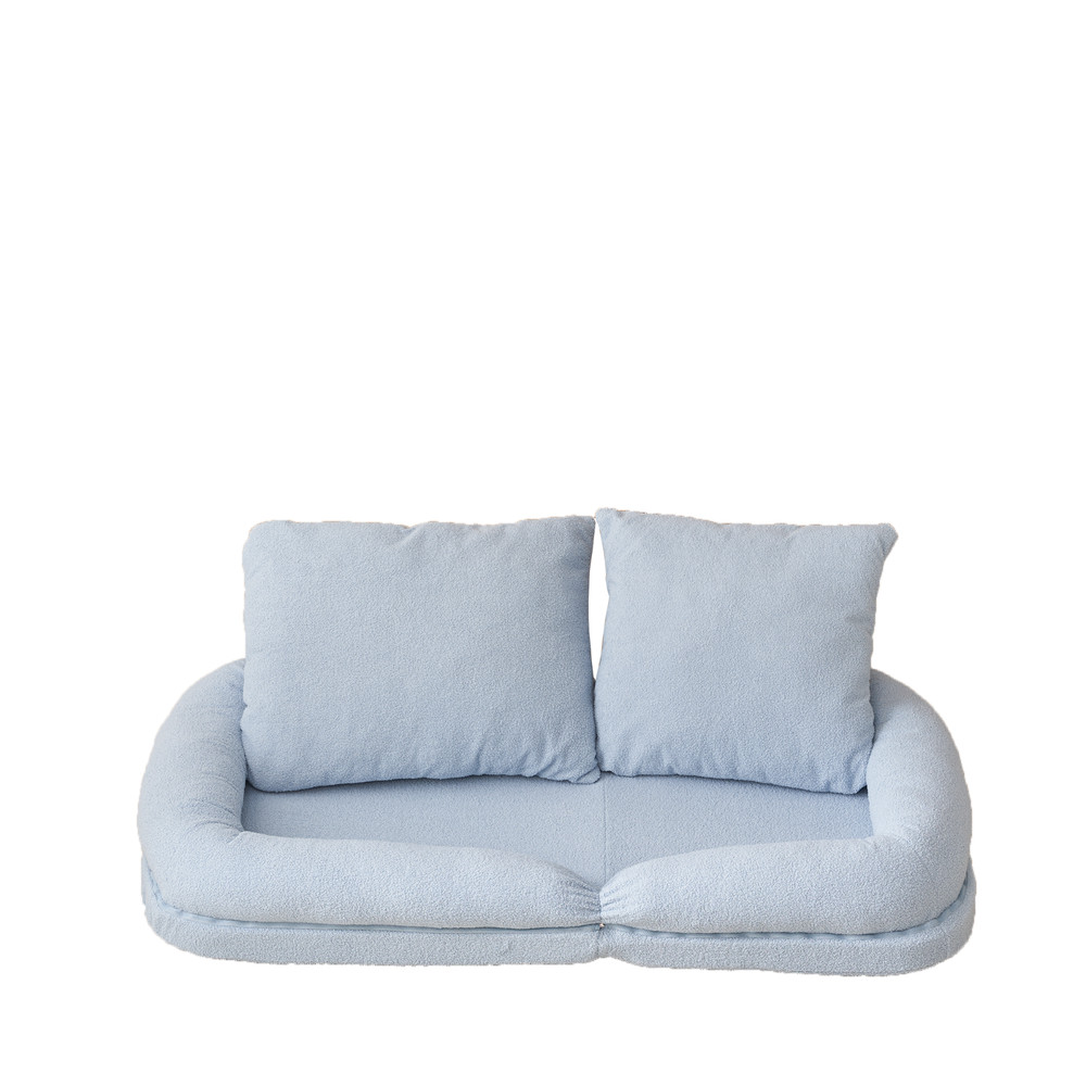 Triple Fold Down Sofa Bed,Blue