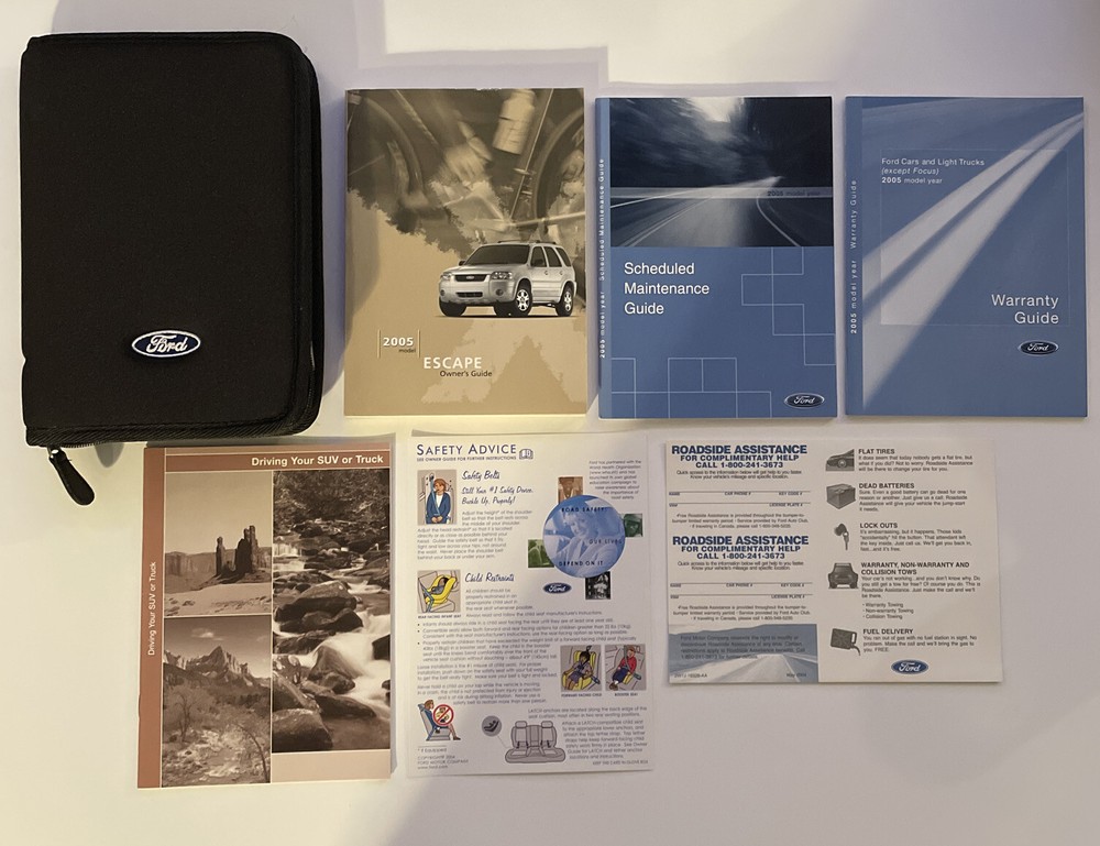 2005 Ford Escape Owner’s Guide In Black Case