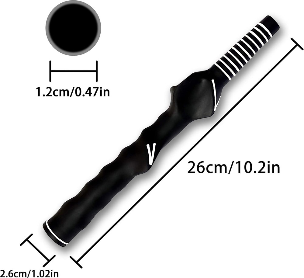 New 2Pcs Golf Swing Training Grip Black 10.2X1.02
