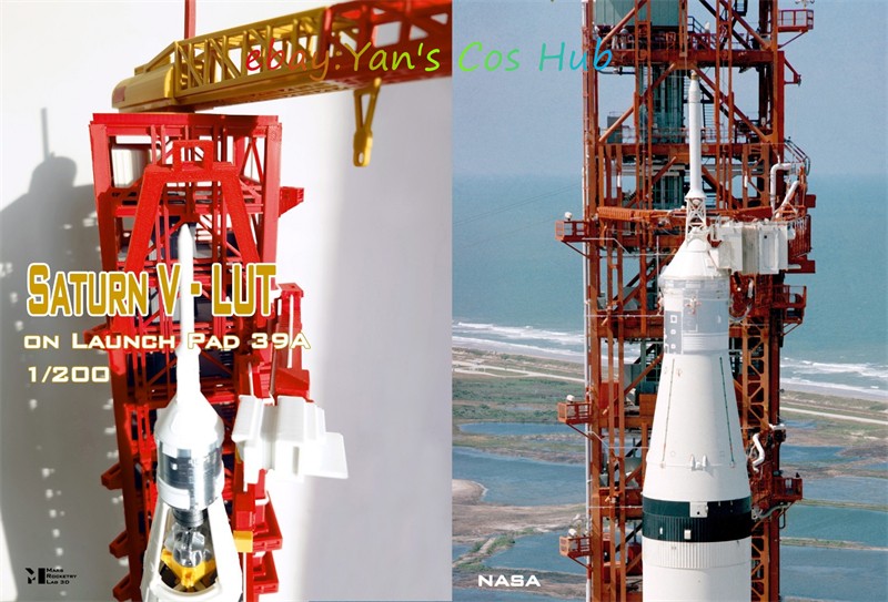 1/200 Scale Saturn V Rocket Launch Pad 3D Printed Model