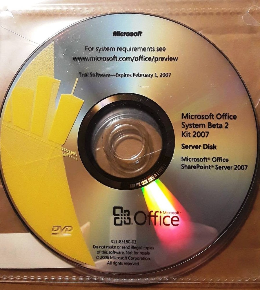 Microsoft Office SharePoint Server 2007 Full Version w/ Key & License